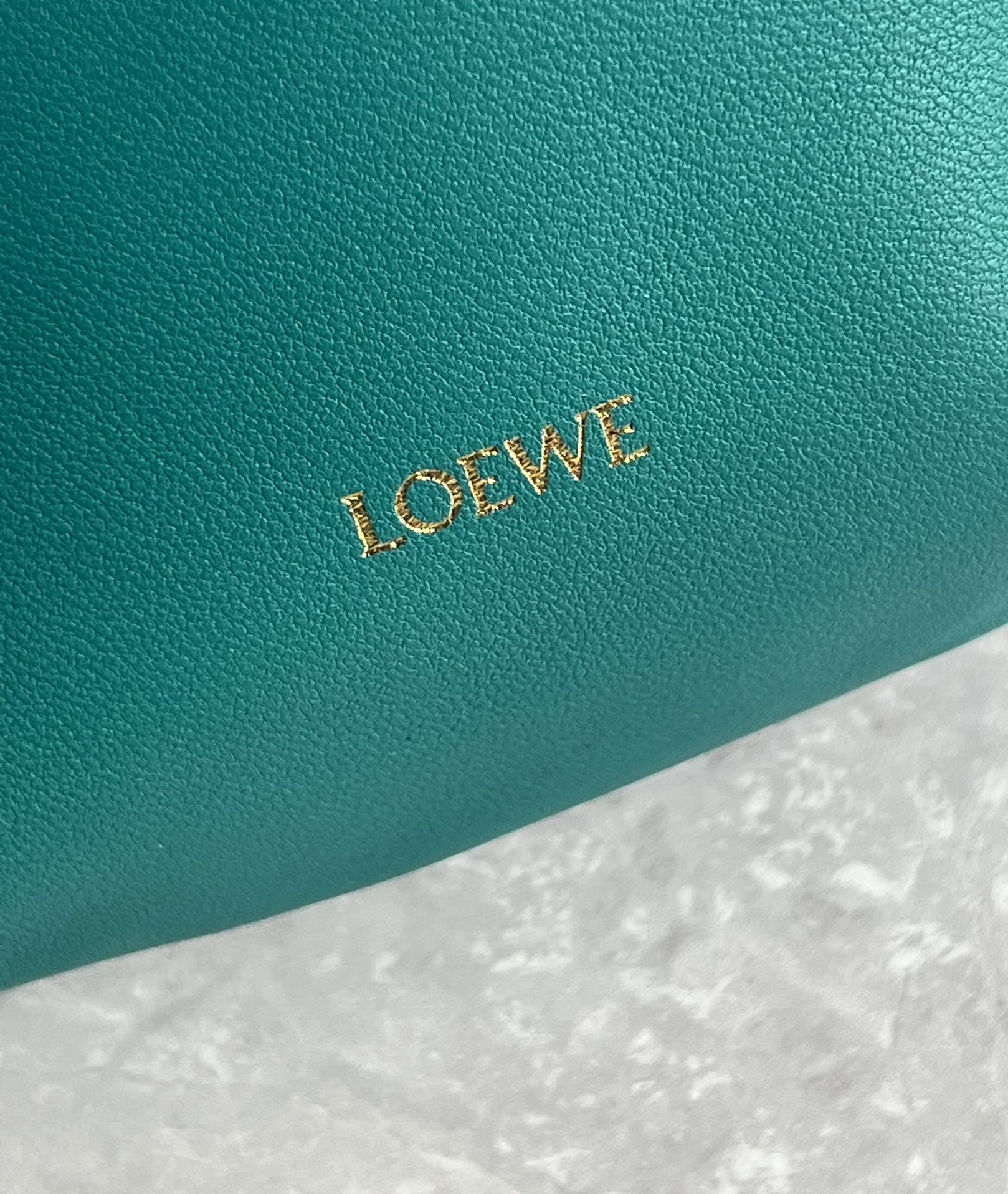 Loewe Mini Flamenco Purse bag in mellow nappa lambskin Dark Green